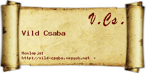 Vild Csaba névjegykártya